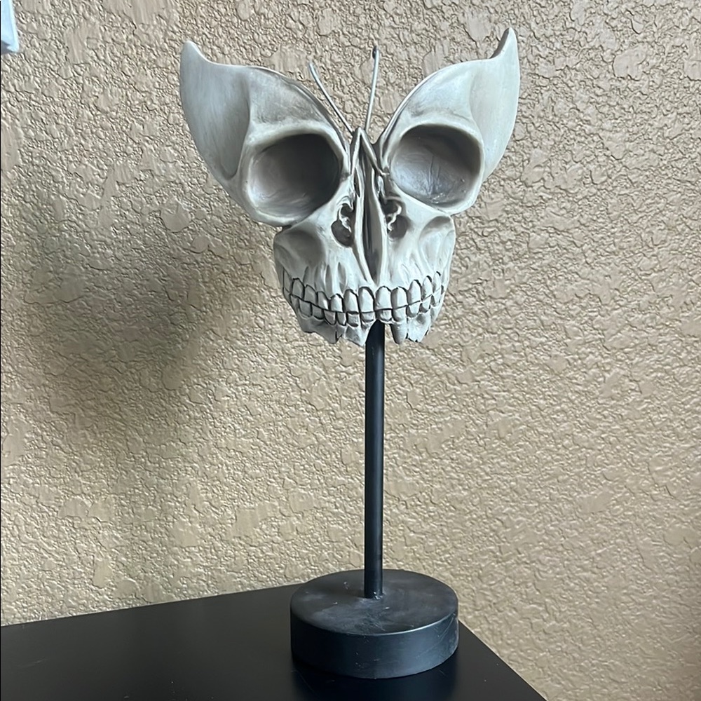 Rachel Zoe Skull Butterfly Decor - Cream and Black